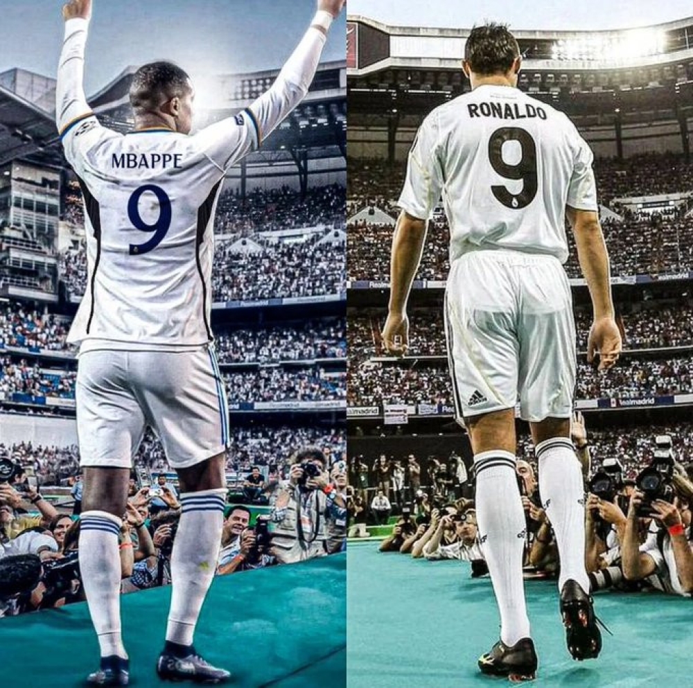 Mbappe mặc áo số 9 ở Real Madrid, Ronaldo gửi lời chúc mừng gây sốt